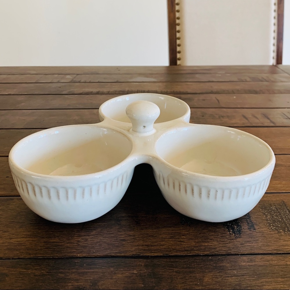 Hearth and Hand Magnolia trio dip serving bowl
